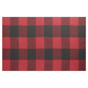 56" Inch Wide Cotton Fabric Red Buffalo Karierter Stoff