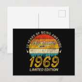 56 Jahre alt 1969 Retro Phantastisch 56. Geburtsta Postkarte (Vorne/Hinten)