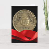 56 Jahre Glückliche OM-Jubiläum-Coin Red Ribbon