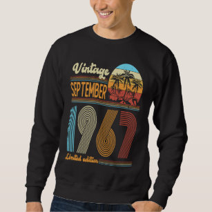56 Jahre Vintager Geburtstag im September 1967 Sweatshirt