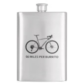 56 Meilen pro Burrito Flachmann (Vorderseite)