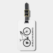 56 Meilen pro Burrito Gepäckanhänger (Vorderseite vertikal)