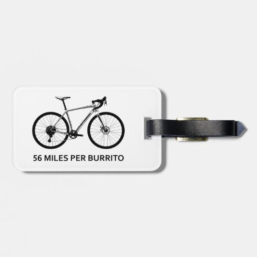 56 Meilen pro Burrito Gepäckanhänger (Rückseite horizontal)