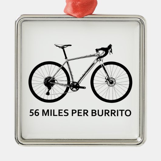 56 Meilen pro Burrito Ornament Aus Metall (Vorne)