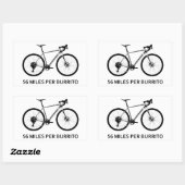 56 Meilen pro Burrito Rechteckiger Aufkleber (Blatt)