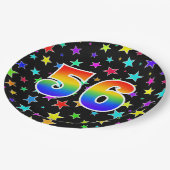 56. Veranstaltung: Bold, Fun, Colorful Rainbow 56 Pappteller (Schrägansicht)