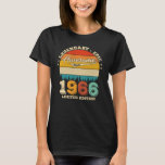 56 Year Old Awesome Since 1966 56th Birthday Gift T-Shirt<br><div class="desc">Birthday Design For anyone who's horoscope say difficult & Stubborn But totally worth.Wear it with pride at work,  school gym perfect to pair with shorts,  leggings or jeans for a casual yet trendy Look</div>