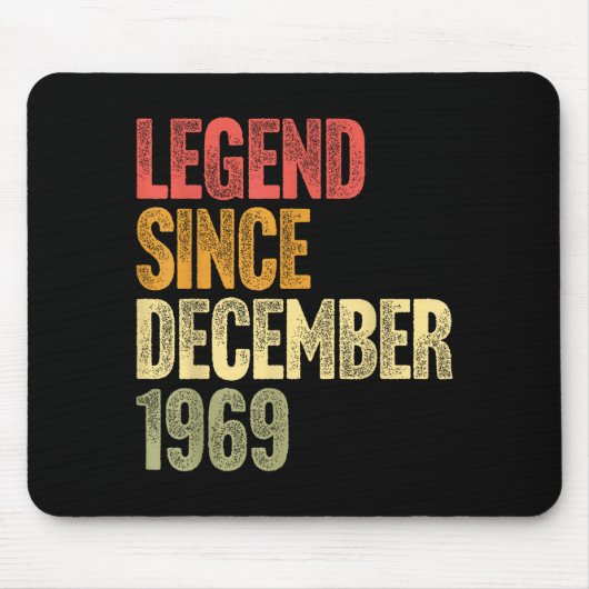 56 Year Old Legend Since December 1969 Retro 56th Mousepad (Vorne)