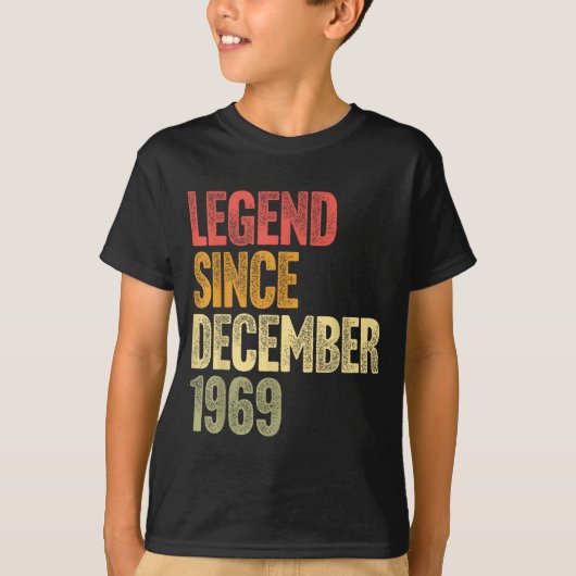 56 Year Old Legend Since December 1969 Retro 56th  T-Shirt (Vorderseite)