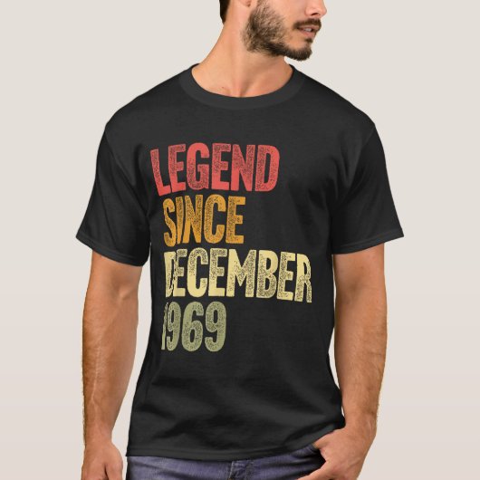 56 Year Old Legend Since December 1969 Retro 56th T-Shirt (Vorderseite)