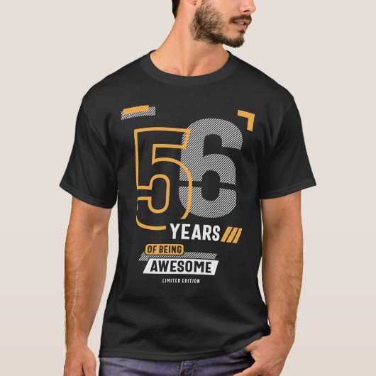 56 Years Of Being Awesome 56th Birthday T-Shirt (Vorderseite)