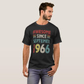 56 Years Old  Awesome Since September 1966 56th T-Shirt (Vorne ganz)