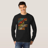 56 Years Old  Legend Since August 1966th Birthday T-Shirt (Vorne ganz)