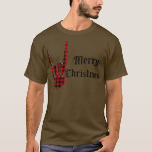 56j0 Frohe Weihnachtsbüffel Kariertes Skelett X T-Shirt