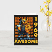 56th Birthday Bear Legends December 1969 56 Years Karte (Gelbe Blume)