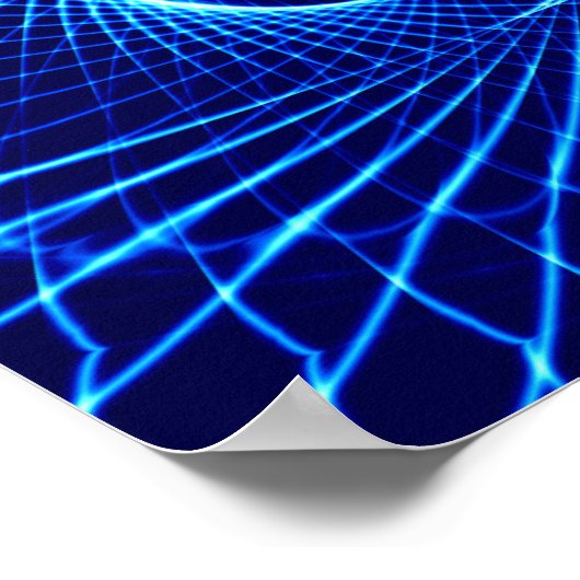 578627 BLAUE SPIRALE SWIRL DIGITAL ART HINTERGRUND POSTER (Ecke)