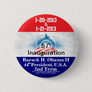 57. Amtseinführung Präsident Barack H Obama II 201 Button