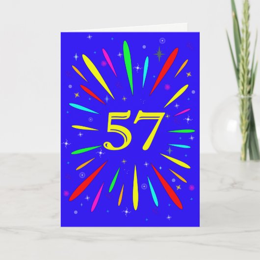 57. Birthday Explosion Card Karte (Vorderseite)