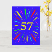 57. Birthday Explosion Card Karte (Gelbe Blume)