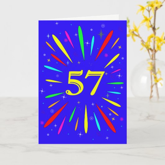 57. Birthday Explosion Card Karte (Gelbe Blume)