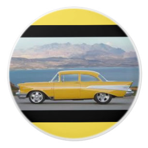 57 Chevrolet auf einem Keramik-Griff Keramikknauf