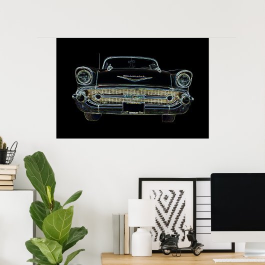57 Chevy Bel Air Poster (Heimbüro)