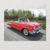 57' Chevy Convertible Postkarte (Vorderseite)