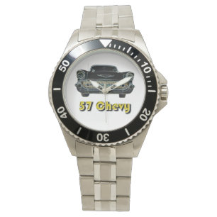 57 Chevy klassische Edelstahl-Uhr Armbanduhr
