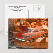 57 Chevy-Lake Scott Rod Run Series Postkarte (Vorne/Hinten)