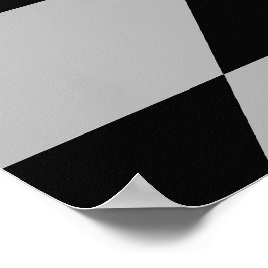 '57 Chevy on Checkerboard Poster (Ecke)