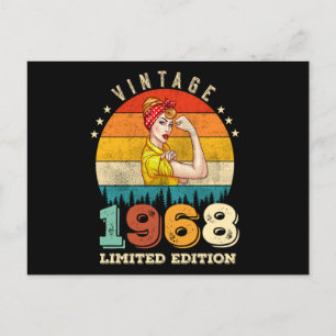 57. Geburtstag 1968 Vintage 57. Geburtstagsfeier F Postkarte
