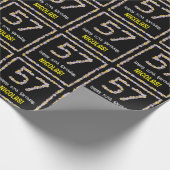 57. Geburtstag: Blumennummer, Individuelle Name, B Geschenkpapier (Ecke)