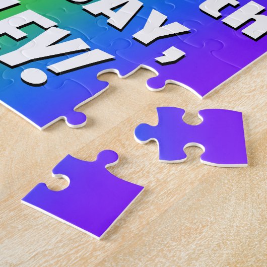 57. Geburtstag: Farbiges, lustiges Regenbogenmuste Puzzle (Seite)