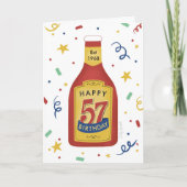 57. Geburtstag Funny Ketchup Flasche Karte (Vorderseite)