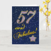 57. Geburtstag für jemand fabelhaft Karte (Gelbe Blume)