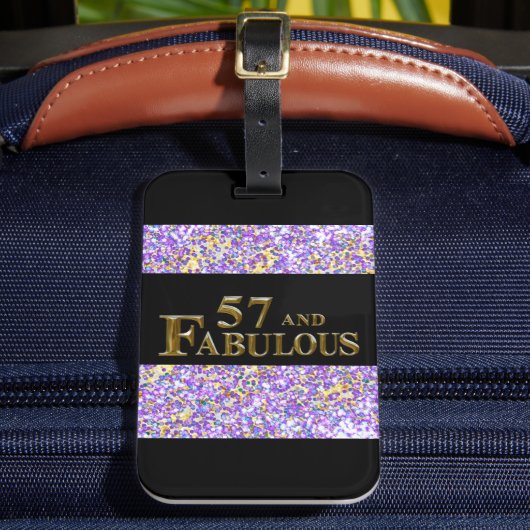 57. Geburtstag Gepäckanhänger (Vorderseite Insitu 2)