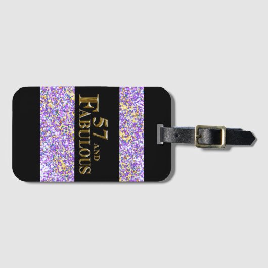 57. Geburtstag Gepäckanhänger (Vorderseite (Horizontal))