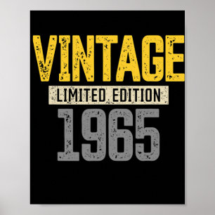 57. Geburtstag Männer Frauen Vintage 1965 57. Poster