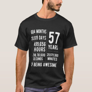 57. Geburtstag Männer Frauen Witzig 57 Jahre alt T-Shirt
