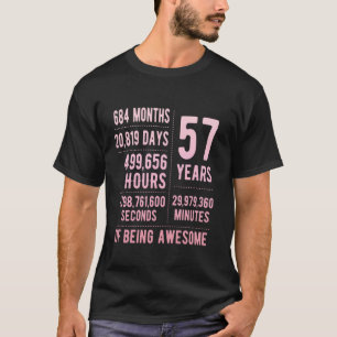57. Geburtstag Männer Frauen Witzig 57 Jahre alt T-Shirt