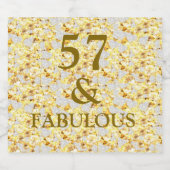 57. Geburtstag Schaumweinetikett (Einzelnes Label)