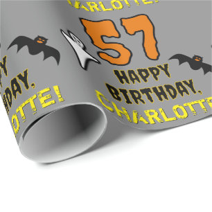 57. Geburtstag: Spooky Halloween Thema, Individuel Geschenkpapier