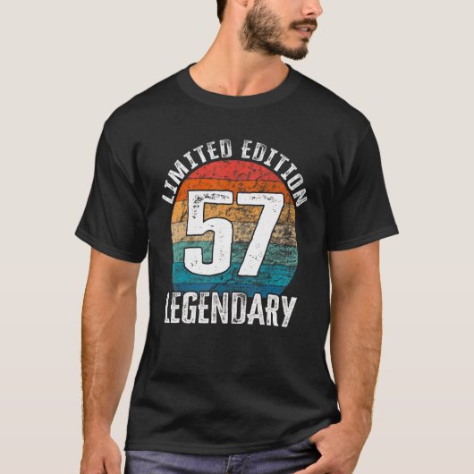 57. Geburtstag Vintager Legendarientag T-Shirt (Vorderseite)