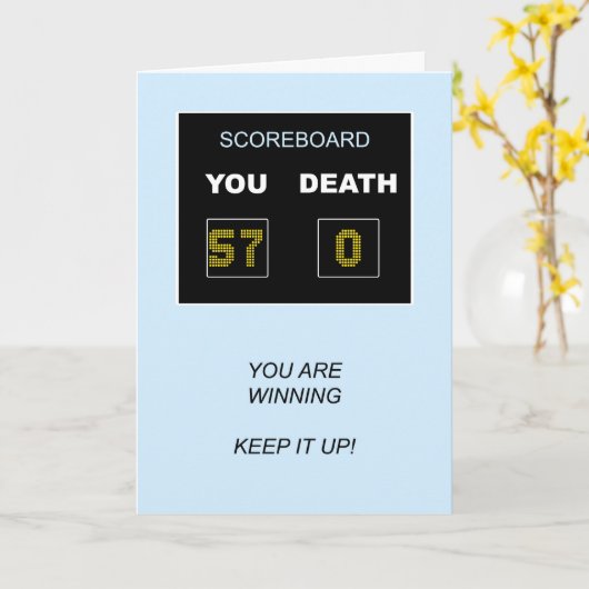 57. Geburtstagsanzeiger Karte (Gelbe Blume)