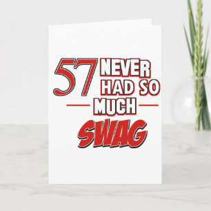 57. Geburtstagsdesigns Karte