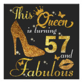 57. Geburtstagsfrauen Poster (Vorderseite)