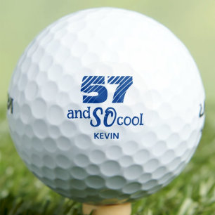 57. Geburtstagsgeschenk für ihn Blau Lustig Cool M Golfball