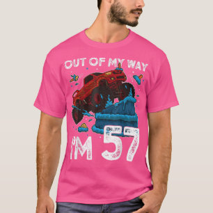 57. Geburtstagsjunge Monster LKWs aus meinem Weg T-Shirt