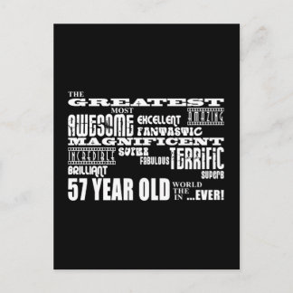 57. Geburtstagsparty Best 57. Einladungspostkarte