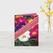 57. Hochzeitstag Buntes Polyanthus Karte (Gelbe Blume)